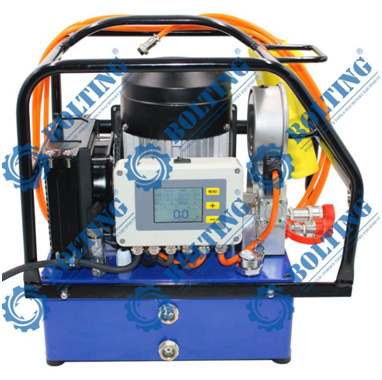 波霆二級流量、國產電磁閥電動數控全自自液壓扭力扳手泵TPE110-AI成功問世